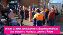 Visite de la Reine Mathilde à la Haute Ecole de Hainaut Condorcet