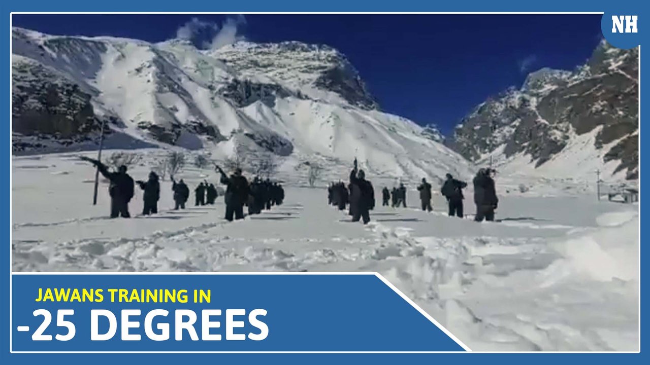 Watch how ITBP jawans bravely marched in the sn...