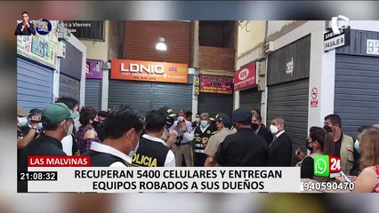 Download Video: Cercado de Lima: recuperan más de 5 000 celulares robados en operativo en La Malvinas