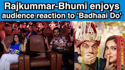Rajkummar, Bhumi makes a surprise visit to theatres, enjoys live audience reaction to 'Badhaai Do'