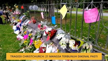 Tragedi Christchurch: 21 mangsa terbunuh dikenal pasti
