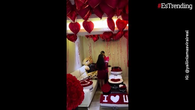 Más romántico que nunca: Anuel AA sorprendió a Yailin 'La Más Viral' con decenas rosas, mariachis y globos de corazón