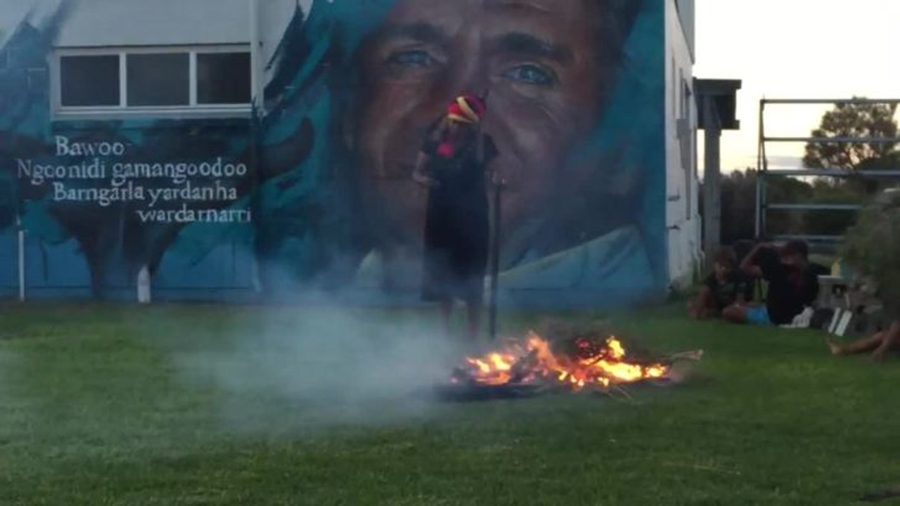 Vera performs smoking ceremony