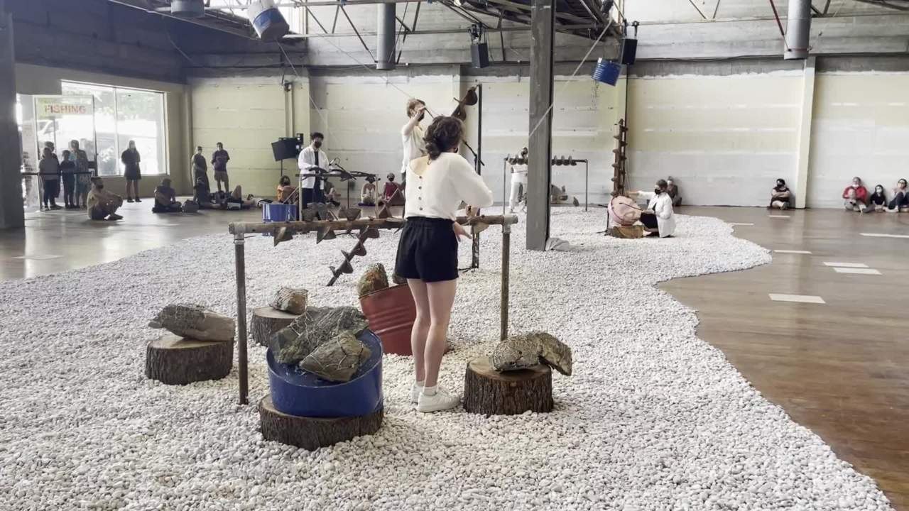 Megan Cope's Untitled (Death Song) at Mona Foma - January 2022  - The Examiner