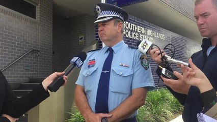 Inspector John Klepczarek addresses the media about Mittagong stabbing
