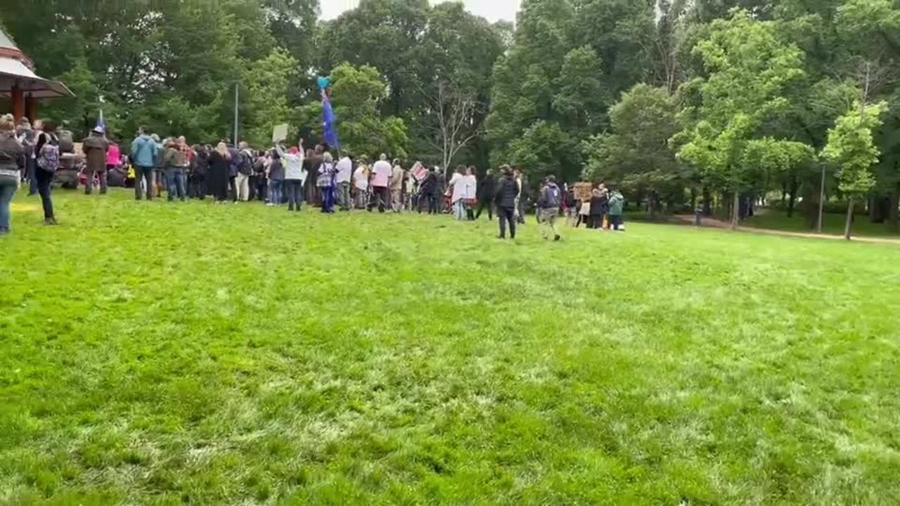 Canberra anti-vaccination mandate rally