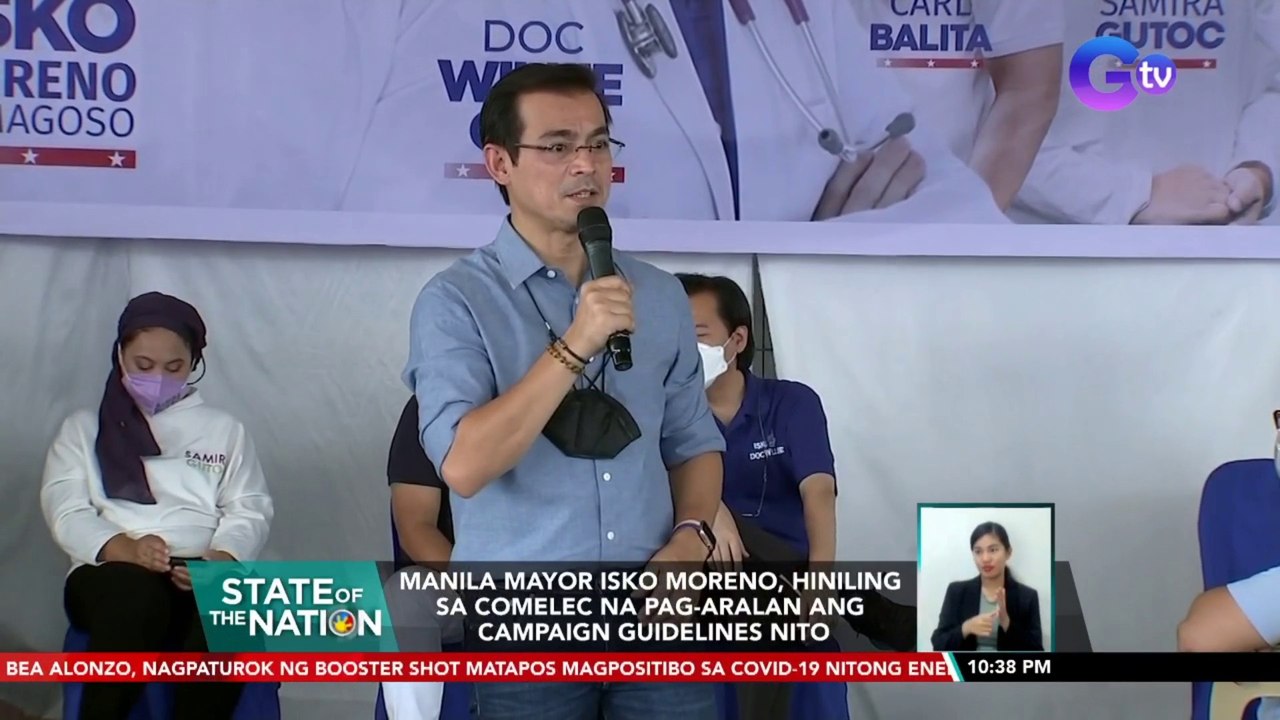 Manila Mayor Isko Moreno, hiniling sa Comelec na pag-aralan ang campaign guidelines nito | SONA
