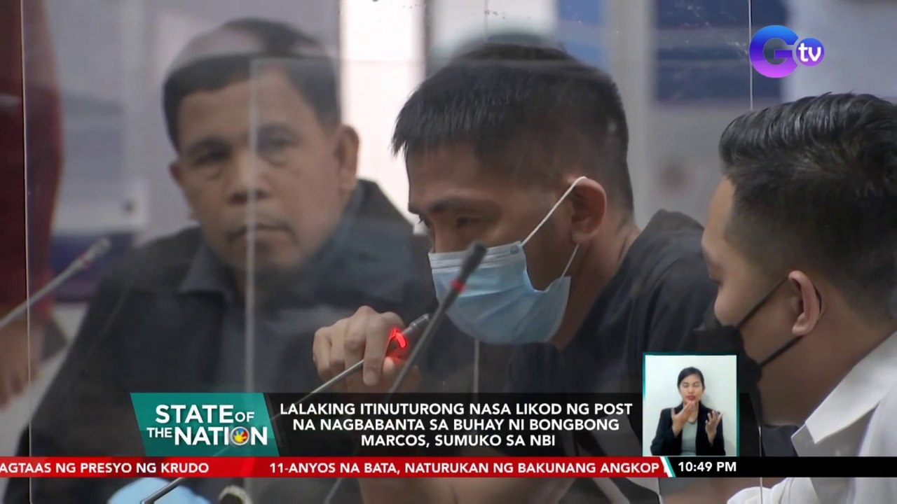 Lalaking itinuturong nasa likod ng post na nagbabanta sa buhay ni Bongbong Marcos, sumuko sa NBI | SONA