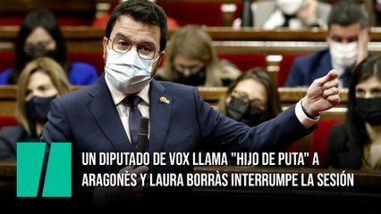 Un diputado de Vox llama "hijo de puta" a Pere Aragonès