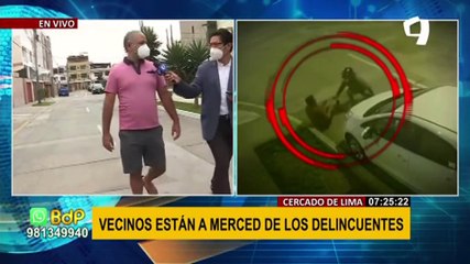 Cercado de Lima: joven arroja celular debajo de camioneta y huye de asalto