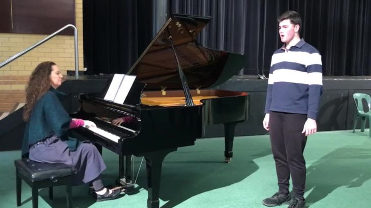 Dylan Forge practises ahead of intensive workshop with Soprano