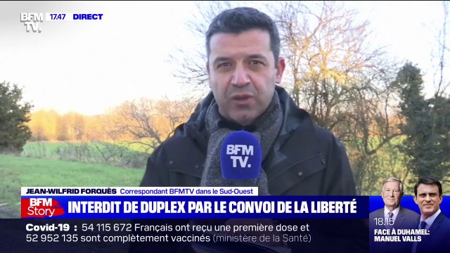 Convoi de la liberté : notre équipe de journalistes empêchée de faire un duplex