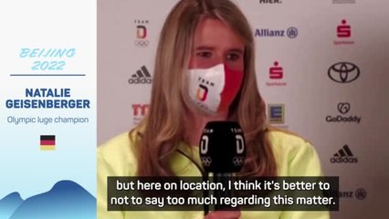 Luge champion Geisenberger will discuss human rights when out of China