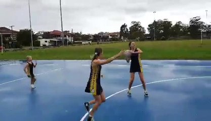 Netball players Chalece Morgan, Olivia McKechnie and Ava Hartog