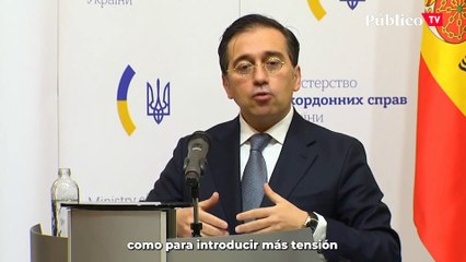 Download Video: Albares aboga por la diplomacia y el diálogo en su visita a Ucrania