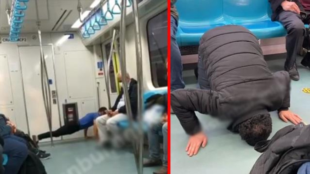 Marmaray'da peş peşe anlam verilemeyen görüntül...