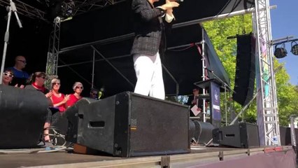 Elvis tribute artist Anthony Petrucci in Cooke Park