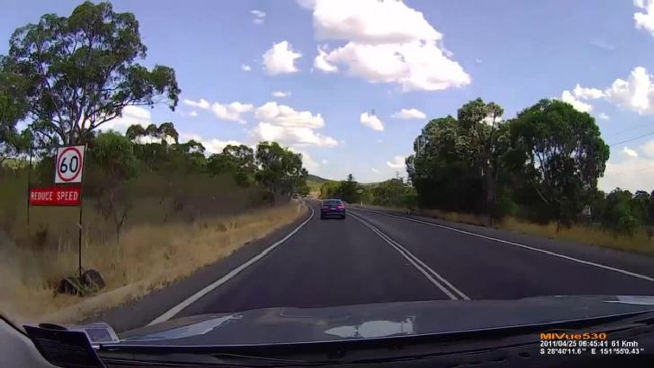 New England Highway dashcam footage