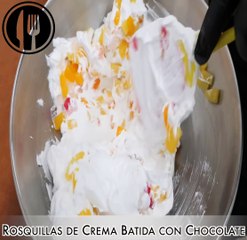Rosquillas de Crema Batida con Chocolate