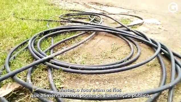 Furto de fios de semáforos