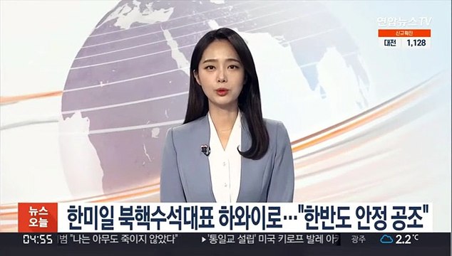 한미일 북핵수석대표 하와이로… 한반도 안정 공조