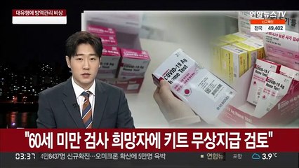 "60세 미만 검사 희망자에 키트 무상지급 검토"