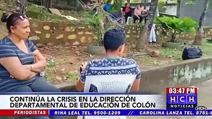 Bases de LIBRE mantienen tomada la Departamental de Educación en Colón