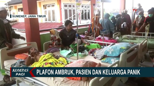 Plafon Rumah Sakit di Sumenep Tiba-tiba Ambruk, Diduga Akibat Diguyur Hujan Deras