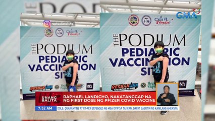 Raphael Landicho, nakatanggap na ng first dose ng Pfizer COVID vaccine | UB