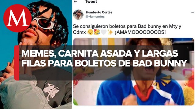 Bad Bunny en México: memes, carnita asada y largas filas para conseguir boletos