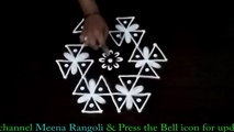 Creative rangoli design with 7 dots - Creative kolam designs - top rangoli designs - meena rangoli