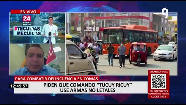 Comas: alcalde propone que comando “Tucuy Ricuy” use armas no letales