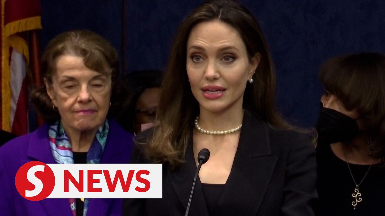 Emotional Angelina Jolie advocates for domestic violence law