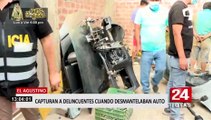 El Agustino: capturan a delincuentes mientras desmantelaban auto robado