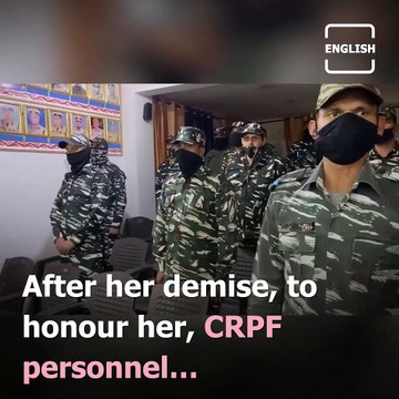 CRPF Personnel Pay Their Last Respects To Veteran Singer Lata Mangeshkar