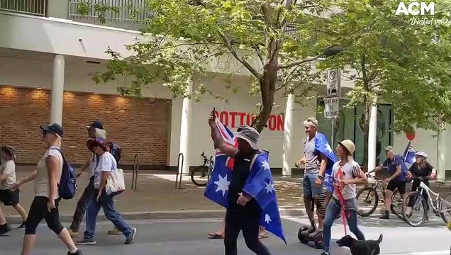 Protesters continue to march across Canberra for 11th consecutive day | February 10, 2022 | The Canberra Times