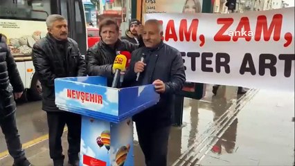 Nevşehir'de elektrik zammı protestosu! Faturalar yakıldı