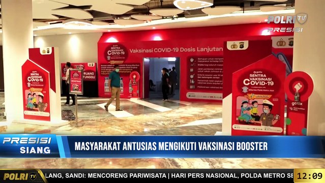 LIVE Report Ditlantas Polda Metro Jaya Gelar Vaksinasi Booster di Senayan Park