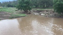 Water flowing over The Gap from Werries Creek in Werris Creek.