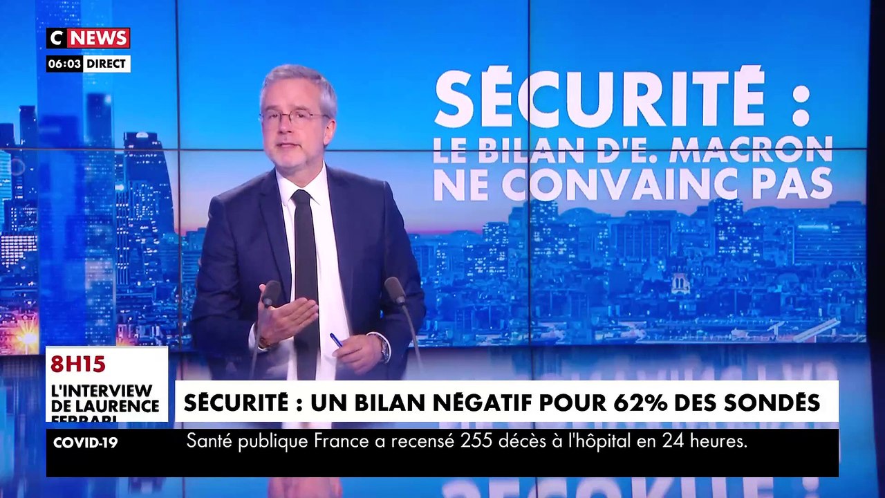 Selon un sondage , 62% des Français jugent le bilan d'Emmanuel Macron en matière de sécurité est négatif
