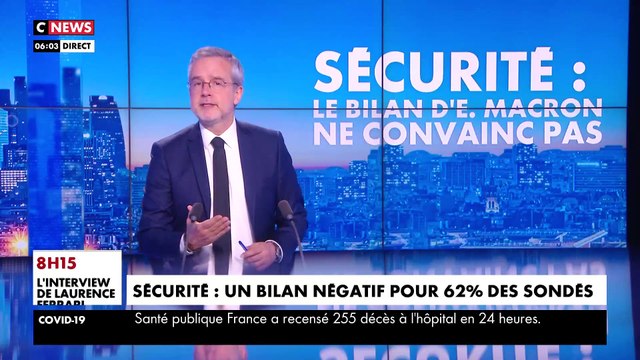Selon un sondage , 62% des Français jugent le bilan d'Emmanuel Macron en matière de sécurité est négatif