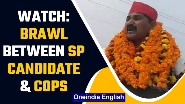 SP candidate fights with police over Covid protocols amid UP polls | Watch | Oneindia News