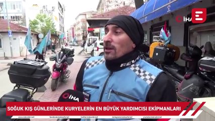 Soğuk kış günlerinde kuryelerin en büyük yardımcısı ekipmanları