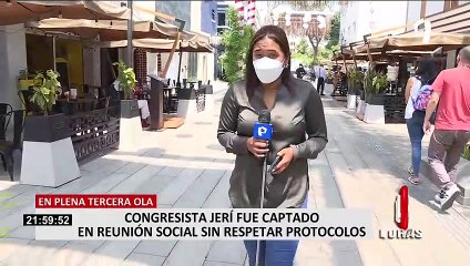 Congresista Jerí fue captado en reunión social sin respetar protocolos sanitarios
