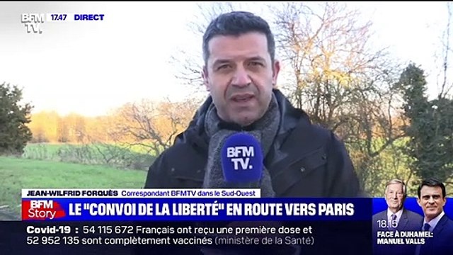 Le convoi de la liberté : Des manifestants interdisent un duplex de BFMTV