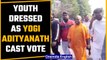 UP Elections 2022: Man dressed as Yogi Adityanath casts vote in Noida |Oneindia News