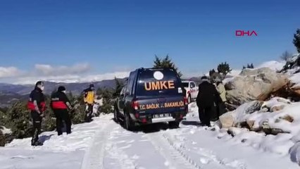 KARLA KAPLI YOLLAR NEDENİYLE HASTANEYE GİDEMEYEN ÇOBANI KURTARDI