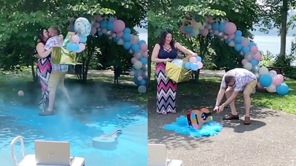 'New York couple's gratifying gender reveal involves a GUITAR SMASH! '
