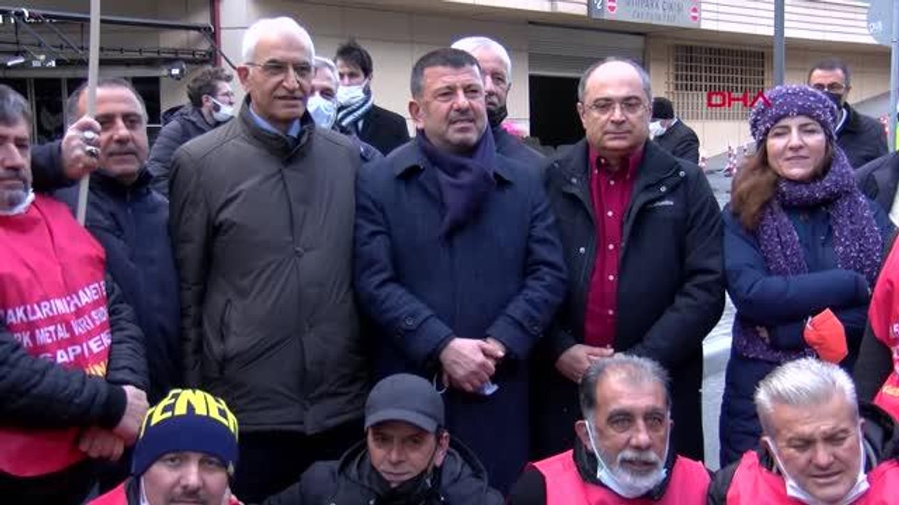 ONLİNE YEMEK SİPARİŞ ŞİRKETİ KURYELERİNİN EYLEMİNE HALUK LEVENT'TEN DESTEK ZİYARETİ