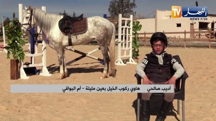 أم البواقي : أديب....فارس صغير يمتطي صهوة جواده بالطموح و الإعتناء بالخيل